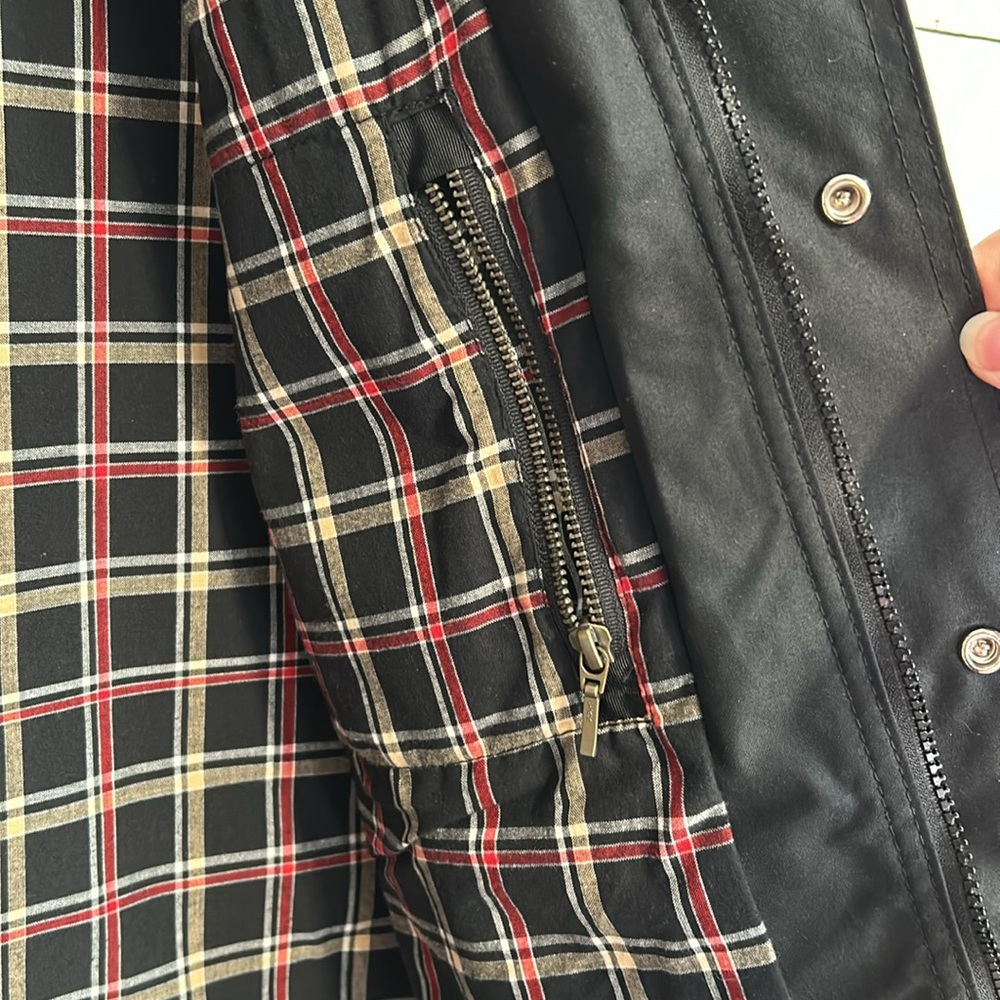 SOLD on EBay-Filson Shelter Cloth Woodland Jacket Black Plaid Lining Made in USA - Picture 9 of 11
